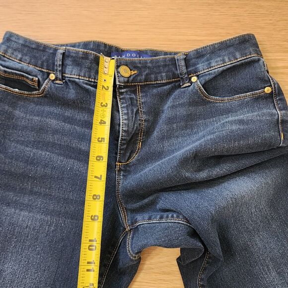 Bandolino Women's Straight Leg Jeans - Dark Blue - Picture 9 of 15